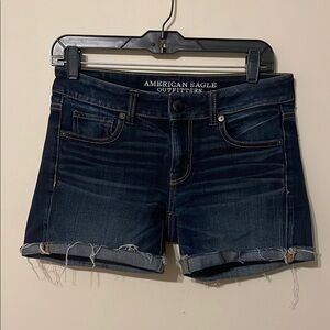 American Eagle Outfitters Women's Dark Blue Denim Shorts